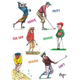 Golf Greeting Card. Golfing Terms. Birthday