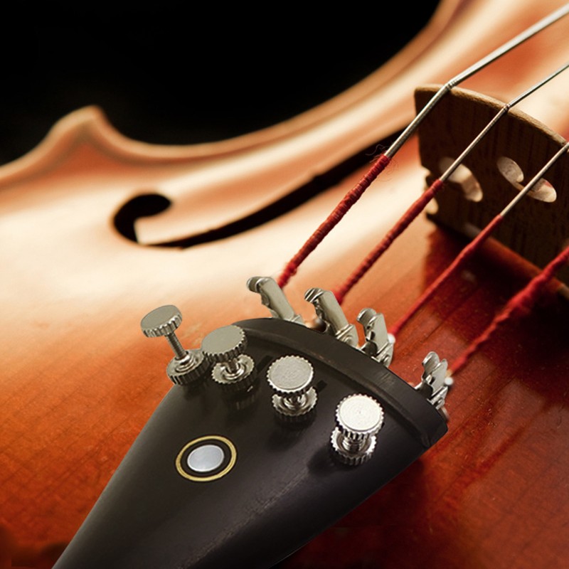 3 in 1 Ebony Tailpiece with Rope Fine Tuners Kits