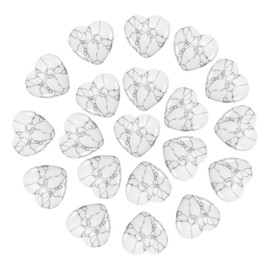 PATIKIL 20 Pcs Natural Heart Shaped Crystal Stone, 1 Inch Mini Polished Love Gemstone Crystal, Pocket Rock Engraved Worry Stones for Women Gifts Meditation, White Gray