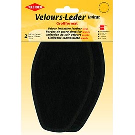 Kleiber Large Imitation Suede Leather Patches-1 Pair (2) -18cm x 10cm-Dark Brown