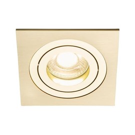 InLight INL-38617-POLBRS Pasto Tilt Downlight, IP20, Satin Brass, Square, Single