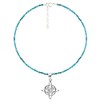 ENTREPLATA Necklace Natural Stone with Pendant 925 Sterling Silver Women