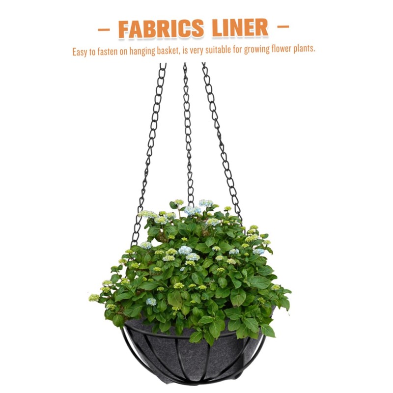 Sosoport Garden Pot Liner 12-inch Fabric Planter Basket Liner Durable