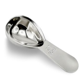 Rovella 1Pcs 30ml Coffee Scoop 2 tablespoon, 304 Stainless Steel Measuring Coffee Scoop, Short Handled Measure Scooper for Ground Coffee, Tea, Sugar, Flour, Bean in Canister