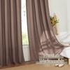 RYB HOME Brown Linen Sheer Curtains 102 inches Long, Thick