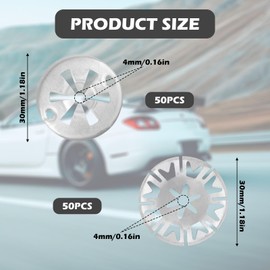 100 Stück Klemmscheiben Hitzeschutzblech,Hitzeschutzblech Reparatursatz für Auto 30mm,Metall Star Lock Sicherungsscheiben Robust und Dauerhaft,für Verschiedene Auto Unterbodenschutz