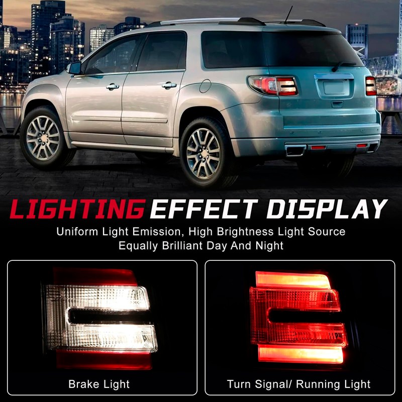 CNYGO Inner Tail Light Assembly Compatible with GMC Acadia 2013