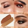 Enfuntins 6Pcs Cream Eyeshadow Sticks Set, Champagne Pearl Brown Cocoa