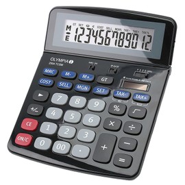 Olympia Tools 40184 Model 2504 Calculator Desktop Financial Calculator, Black/Blue/Grey
