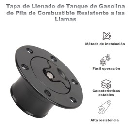 Tapa de Llenado de Tanque de Gasolina de Pila de Resistente a las Llamas,6 pernos Tapa de Llenado del,identificación de 35,5 mm,Adecuado para automóviles
