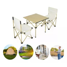Heke Juego De 3 Sillas Y Mesa Plegable Para Camping