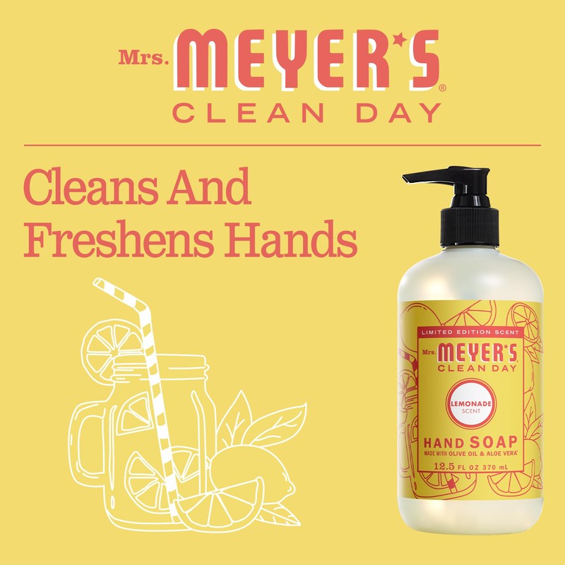 Mrs. MEYER'S CLEAN DAY Liquid Hand Soap, Cruelty Free, Hand