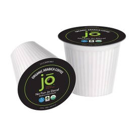 NO FUN JO DECAF: 48 Cups, Organic Medium Dark Roast Swiss Water Process for Keurig K-Cup Compatible Brewers, Fresh Seal Single Serve Cups, Fair Trade Certified Kosher Non-GMO Gluten Free by Jo Coffee®