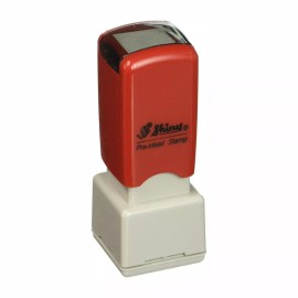 Shiny INITIAL HERE Stamp, Pre-inked Red, Shiny Brand, Round 5/8" Diameter Imprint