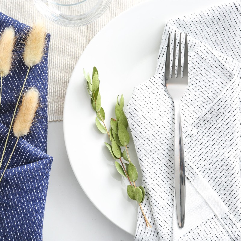 24x 19.5cm Economy Stainless Steel Dinner Forks - Silver Metal