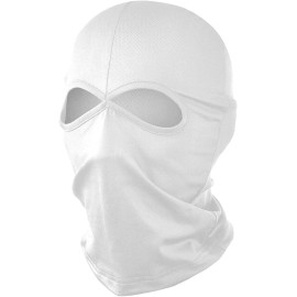 Unbranded White Balaclava Face Mask UV Protection Ski Sun Hood Tactical Mask for Men Women