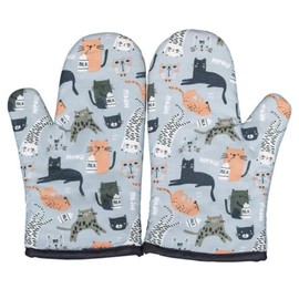 XLKJ Oven Gloves, Heat Resistant, Oven Gloves, Cotton Oven Gloves, Cooking Gloves, Kitchen Gloves for Oven Cooking