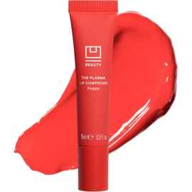 U Beauty The PLASMA Tinted Lip Compound Anti-Wrinkle & Anti-Aging Treatment - Shimmery Plumping Lip Gloss with Hyaluronic Acid, Shea Butter, Salicylic Acid & Peptides to Deeply Hydrate,Poppy- 15 mL