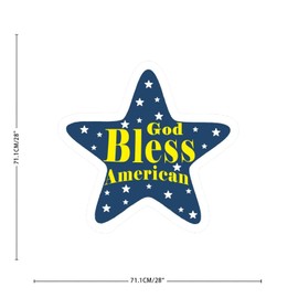 Vinyl Wall Quotes Stickers 4th of July God Bless America Cute Wall Sticker Murals Wall Art American Flag Wall Sticker for Kids Room Party Sofa Mirrors