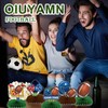 9 PCS Football Party Honeycomb Centerpieces, Oiuyamn 3D Football Decorations