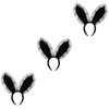 TOVINANNA 3pcs Rabbit Ears Lace Ear Hair Decor Party Headwear