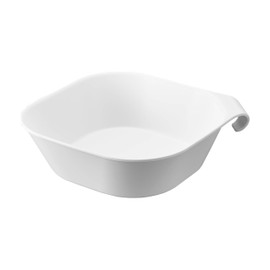 Yamazaki 1562 Magnet & Hanging Hot Water Bathtub, Large, White, W 13.6 x D 12.6 x H 3.5 inches (34.5 x 32 x 8.8 cm), Tower Floating Storage, Basin