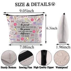 BDPWSS Gymnastics Lovers Makeup Bag Gymnast Gifts May You Be Proud of The Work You Do Gymnastics Team Inspirational Gift (Be Proud Gymnast bagCA2)
