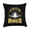 I'll Be At The Rings - Ring Gymnastics Enthusiast Throw