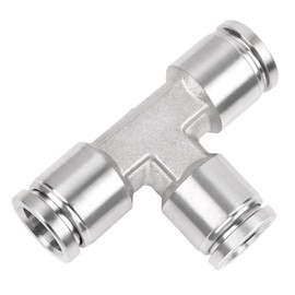 Yoebor Stainless Steel 304 Pneumatic Push to Connect Tee 8mm OD 3-way Connector Tube Fitting 1pc