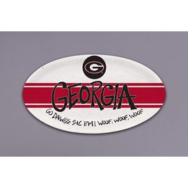 Magnolia Lane Georgia Bulldogs Heavyweight Melamine Oval Platter