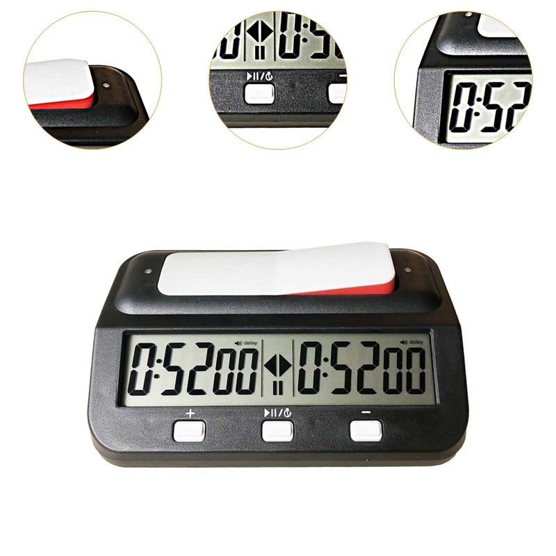 Frediuo International Chess Timer Clock, Digital Chess Clock, Compact Portable