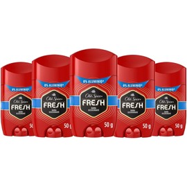 Old Spice Desodorante en barra para hombre Fresh 50 g x 5 Unidades