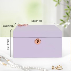 LIHOU PAPAQ Wooden Ballerina Musical Jewelry Box for Girls and Women - Music Chest,Jewelry Storage Box,Gifts for Christmas,Birthday,Valentine's Day and All Holidays