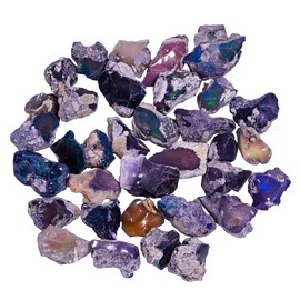 GEMKORA 25 carats Raw Black Opal Gemstone and Crystals, Wholesale Gemstone Lot, Rough Crystals, Rock Stones, Jewelry Making Supplies, DIY & Crafts, B Grade