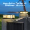 SLAWA Solar Post Light Fixture Exterior Pillar Light with LED