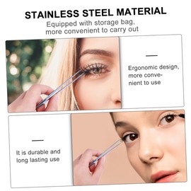 FOMIYES 1 Set Stainless Steel Eyelash Extension Tweezers Kit Ergonomic Makeup Clamp for Precision Application Lightweight and Durable Grafting Tool for Personal Professional Use