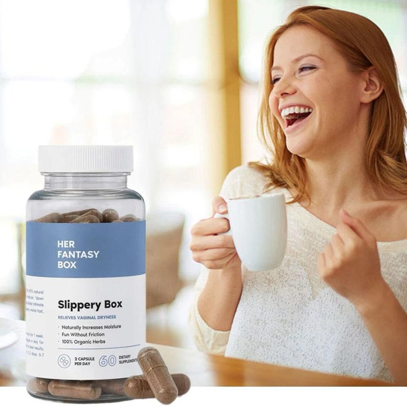 1/2/3 Pack Slippery Box Slippery Elm Bark Caps for Vaginal