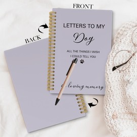 laveliabel Letters to My Dog in Heaven Spiral Notebook, Pet Memorial Gifts for Loss of Dog, Pet Loss Journaling Notebooks, Dogs Remembrance Gift College Ruled Spiral Notebook, 5.5x8.3 Inches