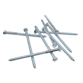 LLB 100mm M6 For Coach Screws Wood Hex Head Width 10mm Zinc Plated Sleeper Concrete Screw Hexagon Lag Half Thread Bolts Silver Long 4 inch x 0.24 inch (6mm x 100mm) Pack of 20