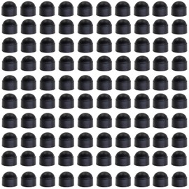 HarParBar 100Pcs Hex Nut Cover M6*10 * 14 Bolt Dome Caps Covers Protection Caps Cover Plastic Dome Bolt Nut for Hex Hexagon Nuts Screws Bolts, Black