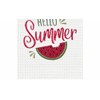 C&F Home Hello Summer Watermelon Bite Embroidered Cotton Waffle Weave