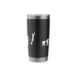 Basketball B-Ball Player Human Evolution Basketball Stainless Steel Insulated Tumbler
