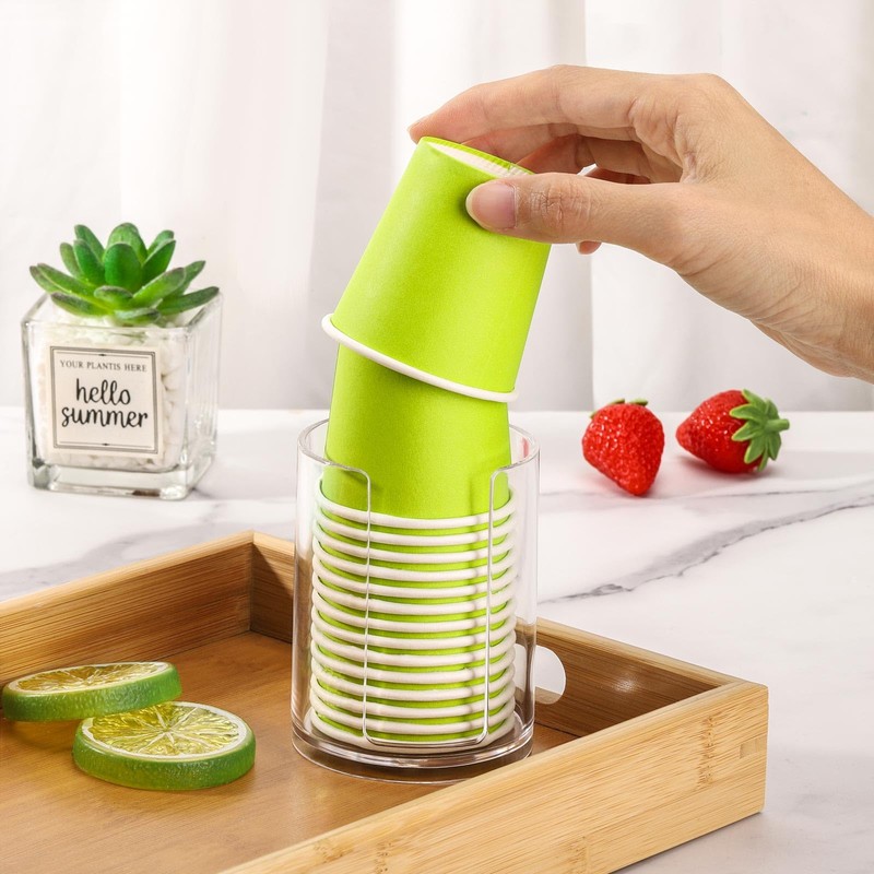 3 Pack Bathroom Cup Dispenser 3 oz Countertop Storage Mouthwash
