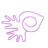 100pcs Paper Clips Portable Mini Electroplating Purple Cute Radish Shape