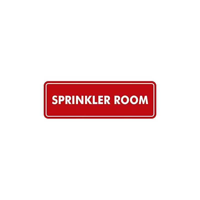Signs ByLITA Standard Sprinkler Room Sign (Red) - Large
