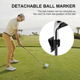 Roberee Putter Clip - 5 Pieces Durable Golf Bag Clamp Club Putter Clips Holder, Sport Golf Bag Clip with Ball Markings Accessories