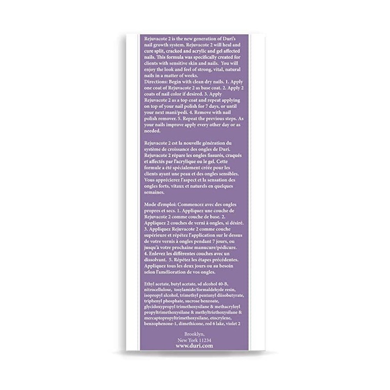 Duri Rejuvacote 2 Nail Growth System Sensitive Formula - Buy