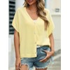 Saodimallsu Womens Summer Oversized Cardigans Batwing Short Sleeve Lightweight Button