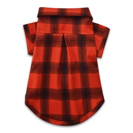 Koneseve Dog Shirt Plaid Dog Clothes for Small Dogs Boy Girl Cat Clothes Soft Puppy Outfit Adorable Pet T-Shirts Kitten Grid Costume Apparel Thanksgiving Christmas Clothing (Red#1; XL/Extra Large)