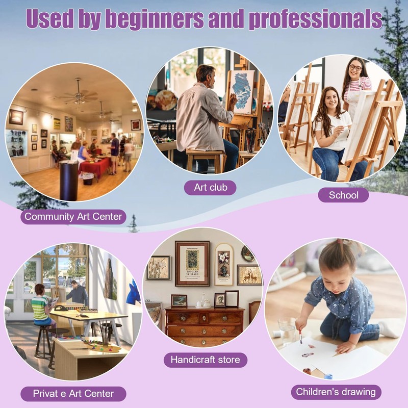 PUOPOSTY 8 Value Pack Stretched Canvas for Painting, Multi-Size (4x4,